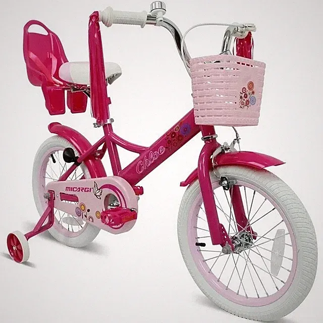 16" inch Kids Girl Bike with Handbrake Princess for 3 4 5 6 Year Gift Pink Bike