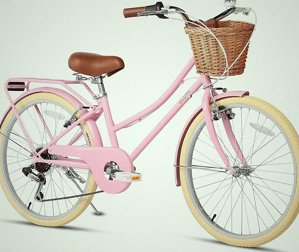 20 24 26 Inch Beach Cruiser Bike 6-Speed Hybrid City Bicycle Girls Youth & Over