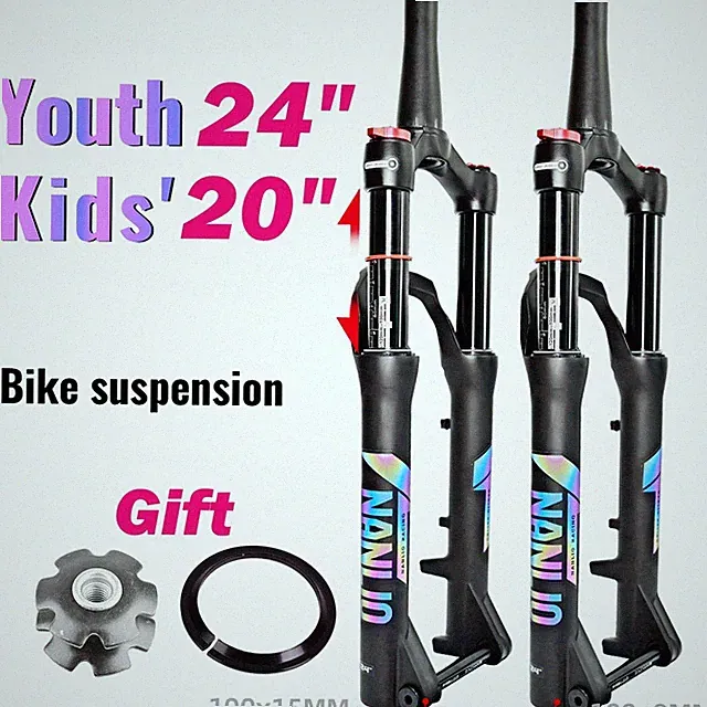 20 24er Youth Mountain Bike Kids' Bicycle Front Fork Shoulder Lock Oil Gas Fork