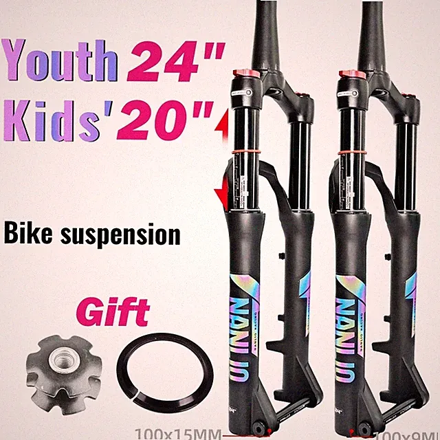 20 24er Youth Mountain Kids' Bike Suspension Fork Shoulder Lock Oil Gas Fork