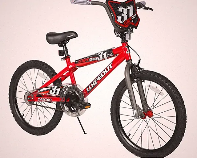 20" Wipeout Boys Bike, BMX, Red, Kids Age 7-14 Years