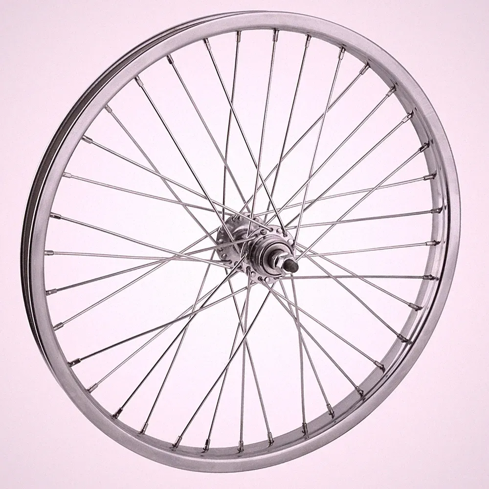 20 x 1.75 - 2.125 Youth BMX Bicycle Bike Wheel Single Speed Freewheel Chrome New