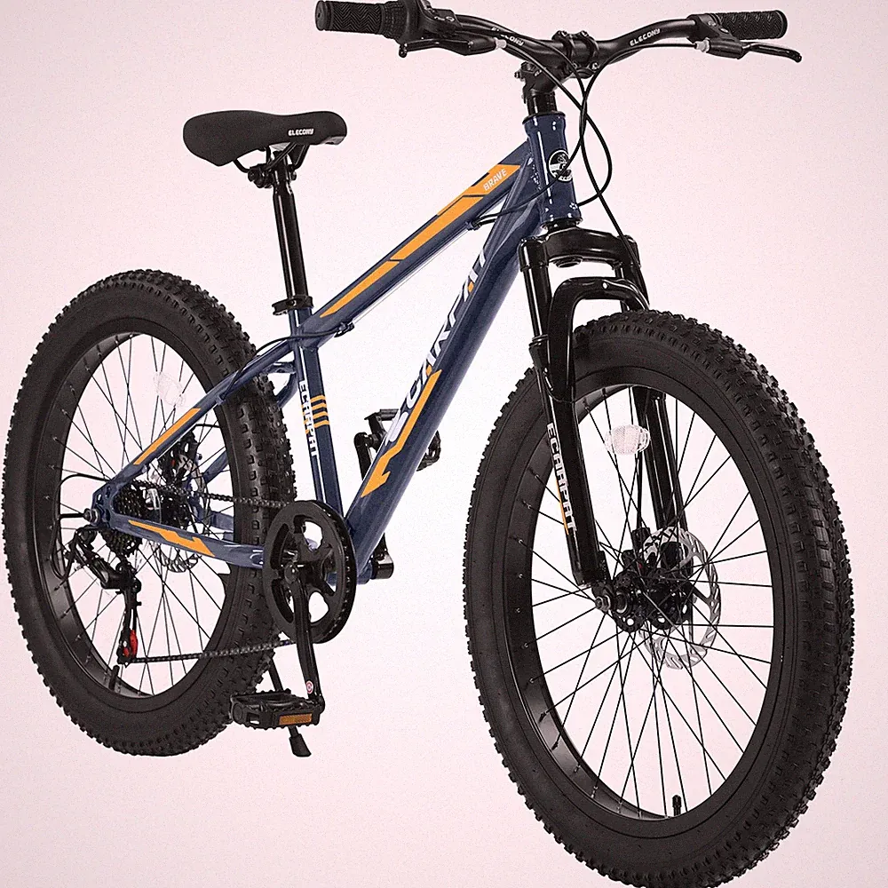 24" Fat Tire Bike Commuter City Bicycle for Adult/Youth High-Carbon Steel Frame