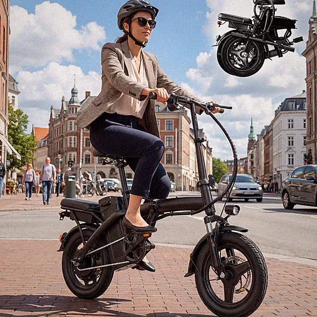 560W Folding Electric Bike for Adults & Teens 32Miles 24MPH City Commuter Ebike