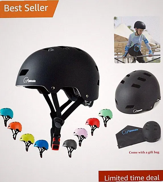 Adjustable Multi-Sport Helmet for Bike and Skate - Safe & Comfortable Fit