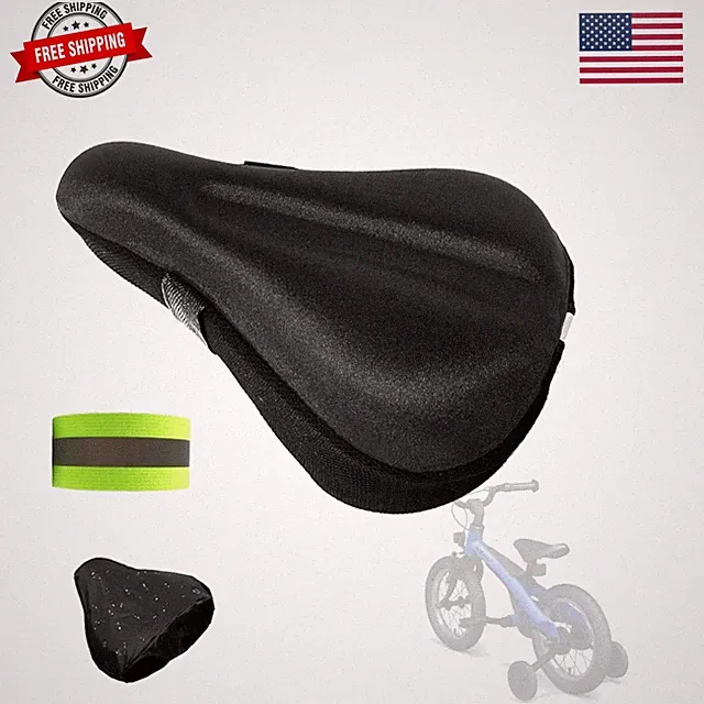 Comfort-First Gel Seat Cushion | 9x6in Kids/Youth Bikes | Protective Outdoor...