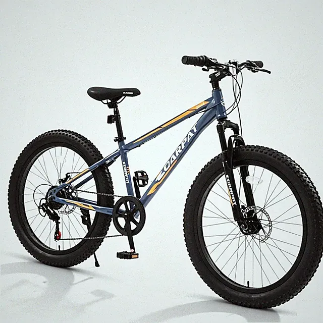 Elecony 24" Fat Tire Mountain Bike Shimano 7-Speed Dual Disc Brake Youth Adult
