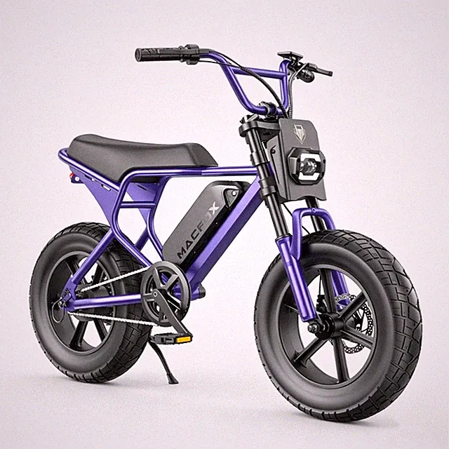 MACFOX M16 Electric Bike for Youths 750W E-bike 16''Tires Top Speed 20mph Purple
