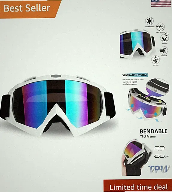 Motocross Goggles for Men Women Adult Youth - Windproof Dirt Bike Goggles, Du...