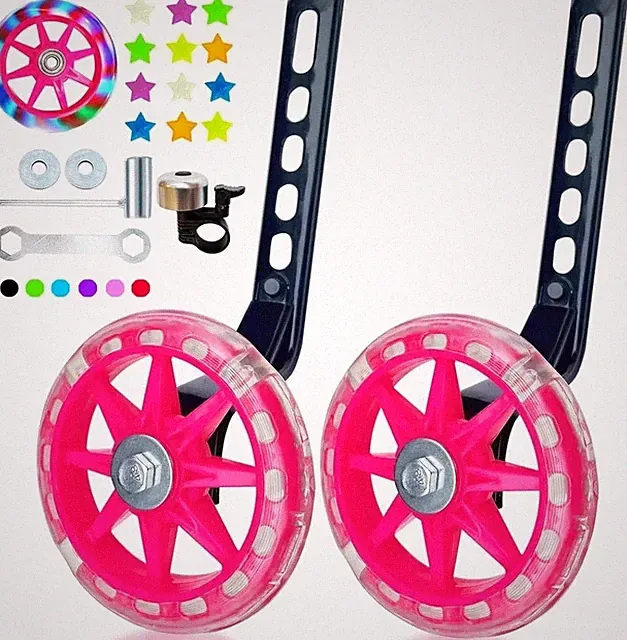 Outdoor Bicycle Training Multicolored LED light Wheels For Kids Bicycle