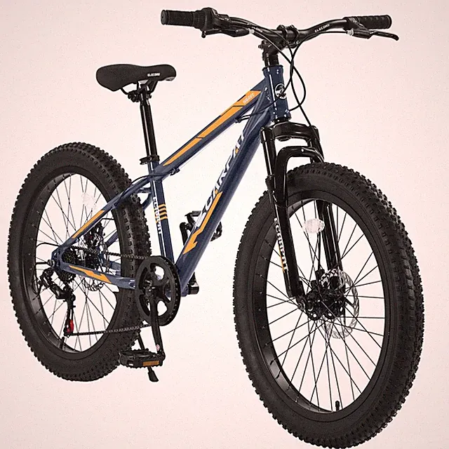 S24109 Elecony 24 Inch Fat Tire Bike Adult/Youth Full Shimano 7 Speeds Mountain