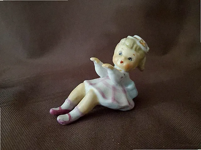 Vintage Lefton 1958 “Bicycle Built For Two” Tandem Planter - Girl Figurine Only