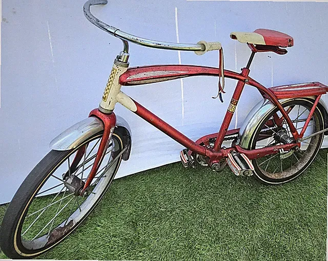 Vintage Murray 15" Bike Coaster Brake Tank Frame Spring Seat Hard Tires Bicycle