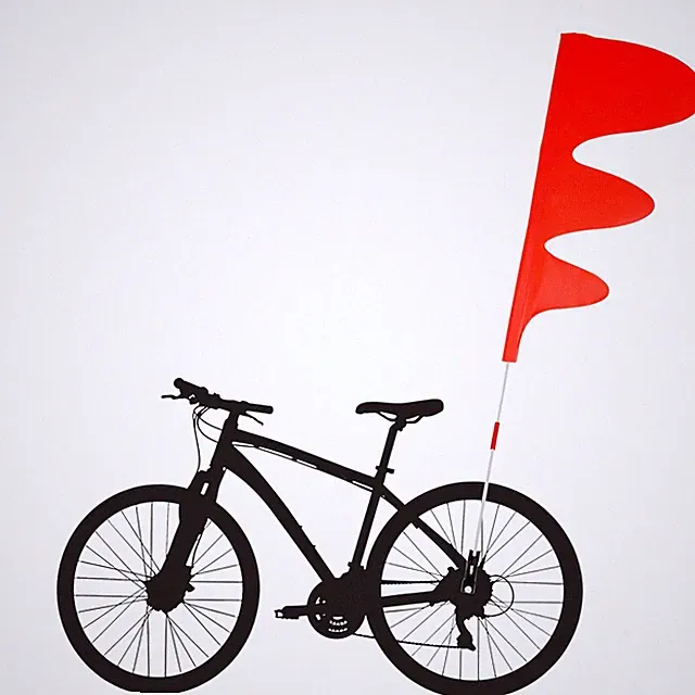 Wave Bike Flag/trike safety flags - High visibility, Kid bike tail flag