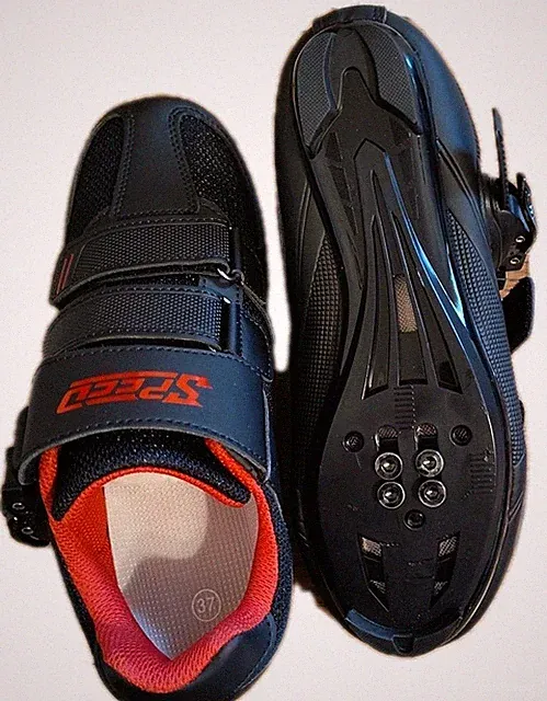 YDVXBE Youth Road Bike Cycling Shoes Size 37 Delta Cleat Indoor Outdoor Pedal